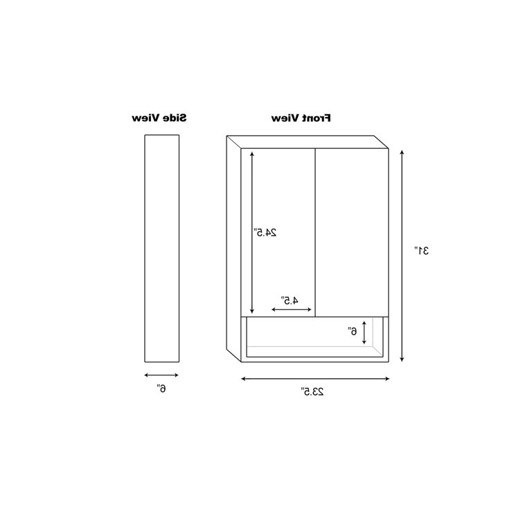 Latitude Run® Surface Mount Frameless 2 Door Medicine Wayfair
